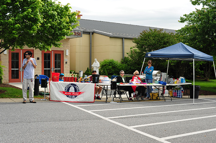 Karen Callison and team at the registration table.