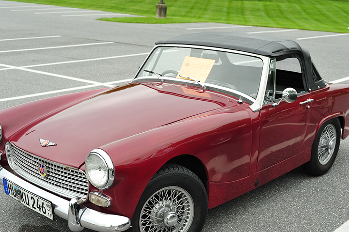 This Austin-Healey Sprite sports a European plate on front.