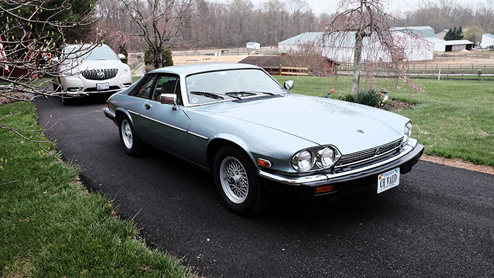 Ralf’s Jaguar. Guess what the plate means...
