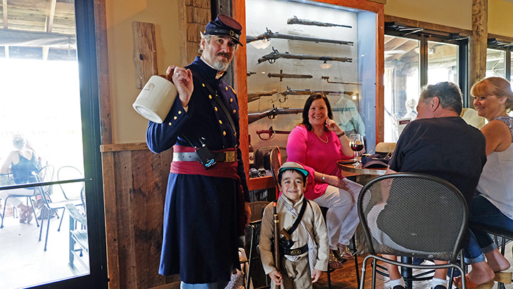 The Winery at Bull Run combines wine tasting with history.