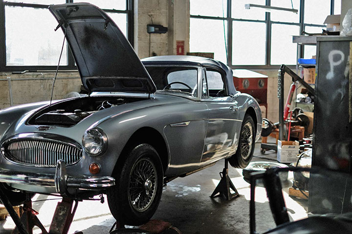 A Big Healey owned by one of the Capital Area Austin-Healey Club members.